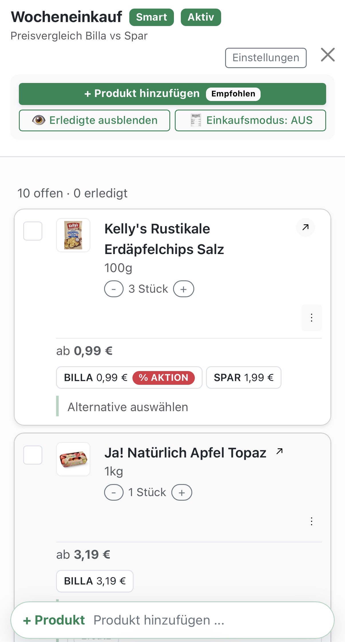 Einkaufsliste Screenshot 3