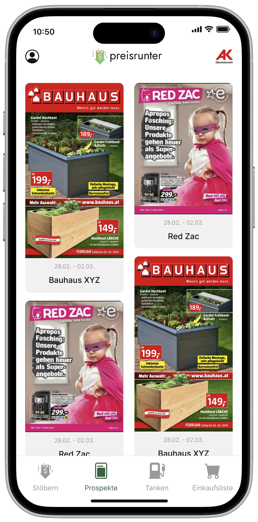 Vorschau Preisrunter App