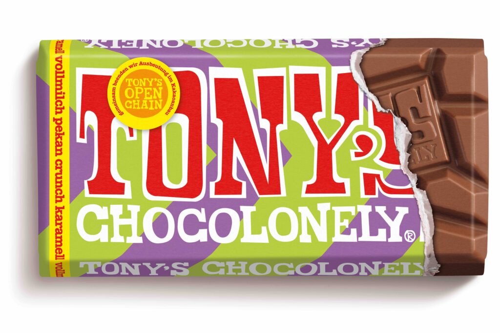 Tony's Chocolonely Vollmilch Karamell Mandel Brezel Honig-Mandel-Nougat Meersalz